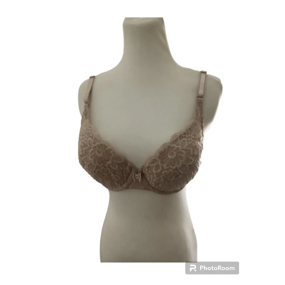Felina Gray Lightly Padded Lace Under wire Nwt Bra 36C 4778